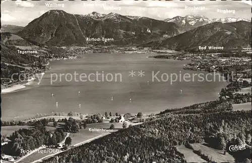 Tegernsee Fliegeraufnahme Bad Wiessee Blauberge Wallberg Rottach Eiger  Kat. Tegernsee