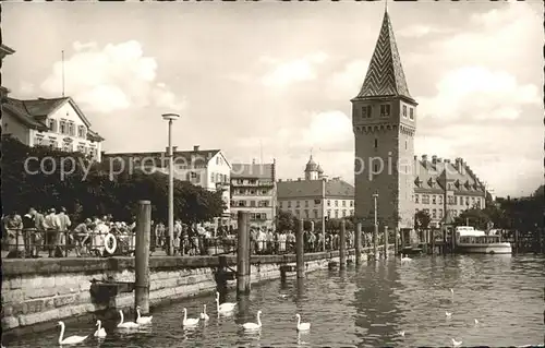 Lindau Bodensee Hafenpartie alte Leuchtturm Kat. Lindau (Bodensee)