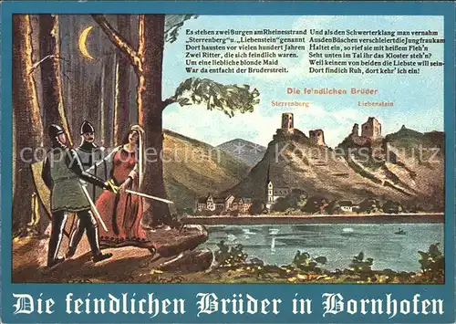 Kamp Bornhofen Die feindlichen Brueder Burg Sterrenberg Liebenstein Kat. Kamp Bornhofen