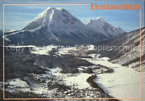 Leutasch Weidach Hohe Munde Hochplattig Fliegeraufnahme Kat. Leutasch Tirol