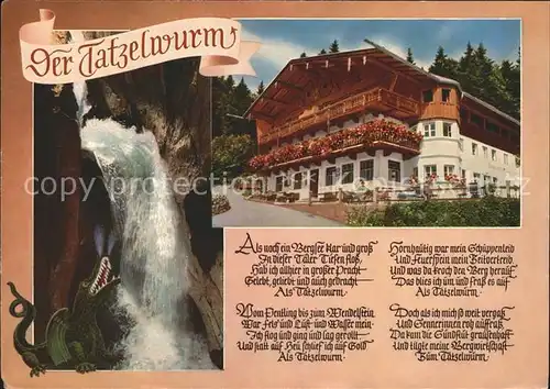 Oberaudorf Historische Gasthof zum Feurigen Tatzelwurm Kat. Oberaudorf