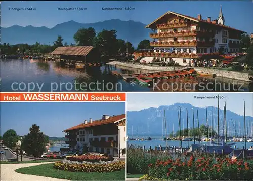 Seebruck Chiemsee Hotel Wassermann Kampenwand Hochplatte Hochgern Kat. Seeon Seebruck