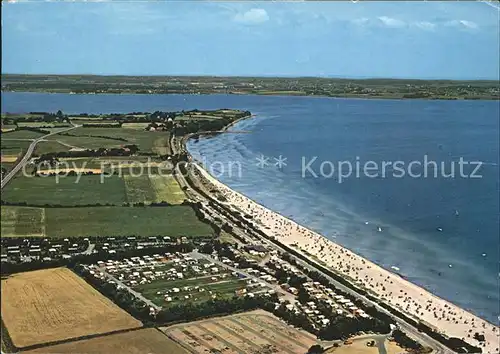 Gluecksburg Ostseebad Fliegeraufnahme Campingplatz Holnis Kat. Gluecksburg (Ostsee)