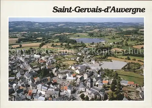Saint Gervais d Auvergne Fliegeraufnahme Au Fond Etang Philippe camping Kat. Saint Gervais d Auvergne