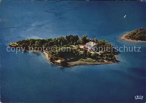 Isole di Brissago Fliegeraufnahme Parco Botanico del Ct Ticino  Kat. Isole di Brissago