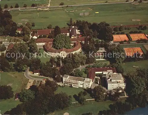 Bad Schinznach Fliegeraufnahme Parkhotel Kurhaus Kurhotel Habsburg Rheumaklinik  Kat. Bad Schinznach