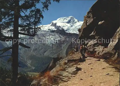 Saas Fee Kapellenweg Feegletscher Alphubel  Kat. Saas Fee