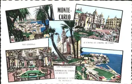 Monte Carlo Casino Hotel de Paris Terrasses  Kat. Monte Carlo