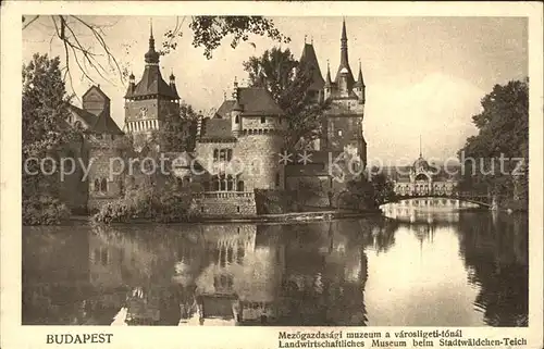 Budapest Landwirtschafliches Museum Stadtwaelchen Teich Kat. Budapest