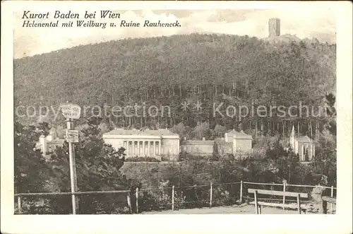 Baden Wien Helenental Weiburg Ruine Rauheneck Kat. Baden