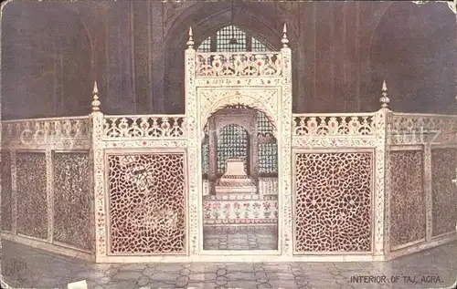 Agra Uttar Pradesh Interior of Taj  Kat. Agra