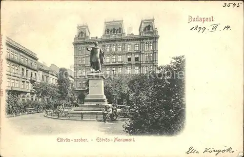 Budapest Eoetvoes Monument Kat. Budapest