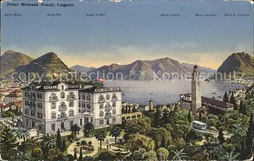 Lugano TI Hotel Weisses Kreuz Monte Bre Monte Boglia Monte Generoso Kat. Lugano