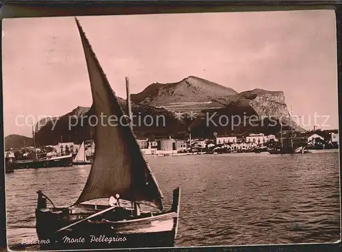 Palermo Sicilia Monte Pellegrino Segelboot Kat. Palermo