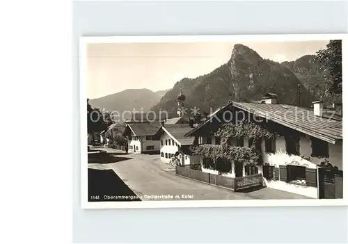 Oberammergau Dedlerstrasse mit Kofel Ammergauer Alpen Kat. Oberammergau