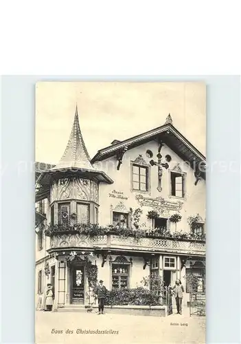 Oberammergau Haus des Christusdarstellers Erker Kat. Oberammergau