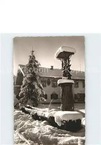 Ruhpolding Dorfbrunnen Winterimpressionen Kat. Ruhpolding