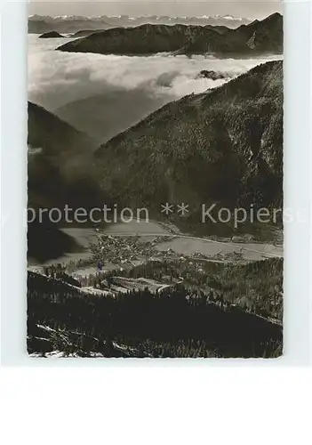 Bayrischzell Blick vom Wendelstein Sonnwendjoch Zillertaler Alpen Nebelmeer Kat. Bayrischzell