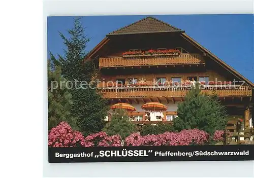 Pfaffenberg Wiesental Berggasthof Schluessel im Schwarzwald Kat. Zell im Wiesental