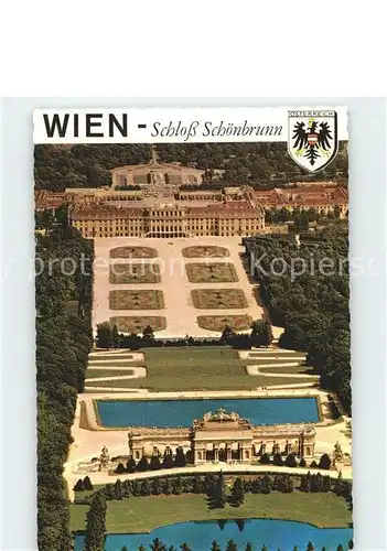 Wien Schloss Schoenbrunn Wappen Fliegeraufnahme Kat. Wien