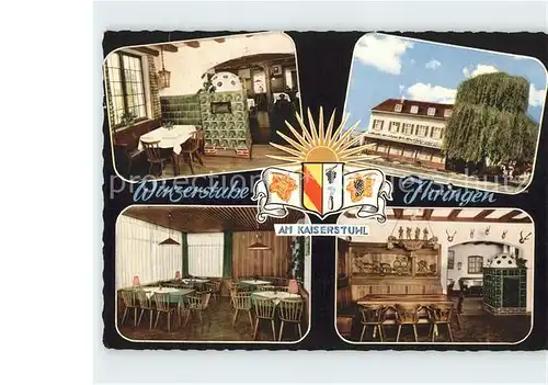 Ihringen Hotel Restaurant Winzerstube Weinort Kaiserstuhl Wappen Kat. Ihringen