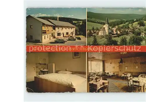 Hirschegg Steiermark Ortsansicht mit Kirche Gasthof Pension Hirscheggerhof Kat. Hirschegg