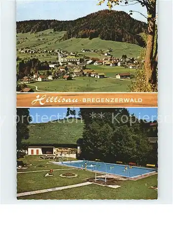 Hittisau Vorarlberg Panorama Bregenzer Wald Schwimmbad Kat. Hittisau