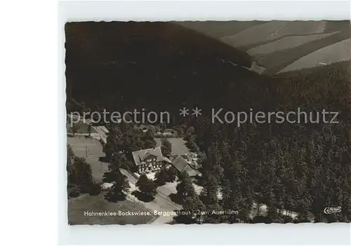 Hahnenklee Bockswiese Harz Berggasthaus Zum Auerhahn Fliegeraufnahme Kat. Goslar