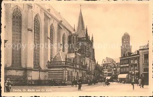 Zwolle Overijssel Gr. Markt Gr. Kerk Kat. Zwolle