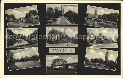 Zwolle Overijssel Spoolderbergbrug Sassenpoorterbrug St. Michaeliskerk Kat. Zwolle