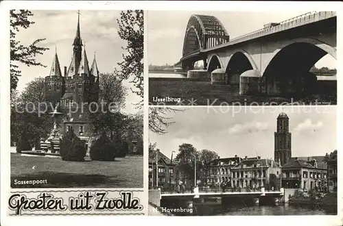 Zwolle Overijssel IJsselbrug Havenbrug Sassenpoort Kat. Zwolle