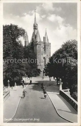 Zwolle Overijssel Sassenpoort Brug Kat. Zwolle