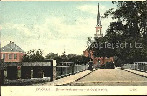 Zwolle Overijssel Schoenkuipenbrug Oosterkerk Kat. Zwolle