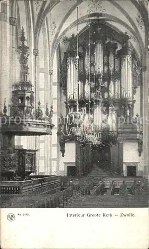 Zwolle Overijssel Interieur Grooote Kerk Kat. Zwolle