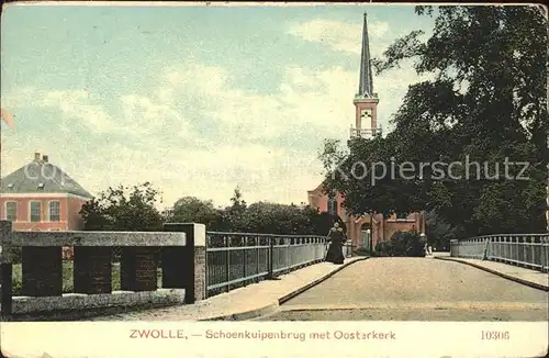 Zwolle Overijssel Schoenkuipenbrug Oosterkerk Kat. Zwolle