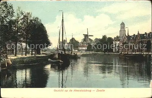 Zwolle Overijssel Keersluisbrug Kat. Zwolle
