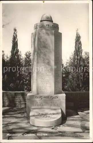 Rhenen Mausoleum Grebbe Denkmal Kat. Rhenen