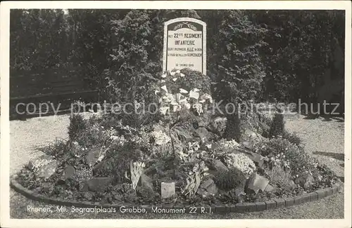 Rhenen Militaire Begraafplaats Grebbe Denkmal Kat. Rhenen