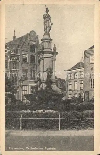 Deventer Wilhelmina Fontein Brunnen Kat. Deventer