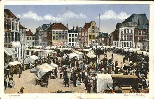 Deventer Brink op Vrijdag Markt Kat. Deventer