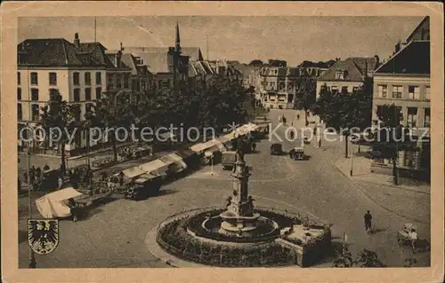 Deventer Brink Fontein Brunnen Wappen Kat. Deventer