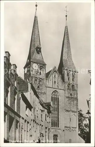 Deventer Bergstraat met Bergkerk Kirche Kat. Deventer