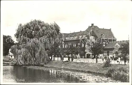 Deventer Station Bahnhof Partie am Fluss Kat. Deventer