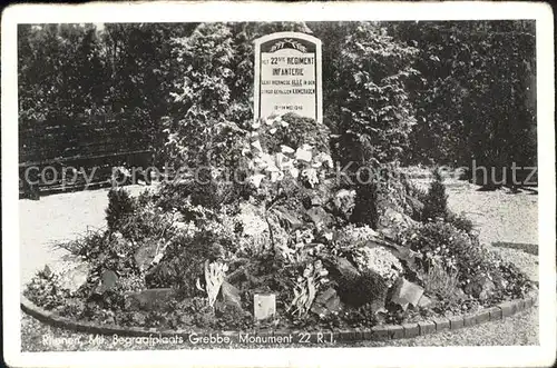 Rhenen Mil. Begraafplaats Grebbe Monument 22 R I Denkmal Kat. Rhenen