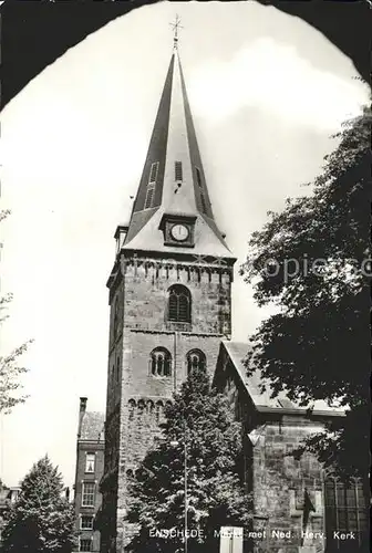 Enschede Markt met Ned Herv Kerk Kirche Kat. Enschede