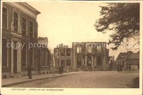 Doetinchem Markt na het Bombardement Kat. Doetinchem