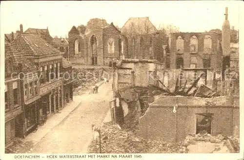 Doetinchem Hoek Waterstraat met Markt Ruine Kat. Doetinchem