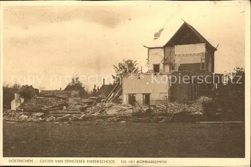 Doetinchem Prinsterer Kweekschool Bombardement Kat. Doetinchem