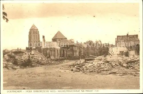 Doetinchem Terborgsche Weg Wilhelminastraat Maart 1945 Kat. Doetinchem