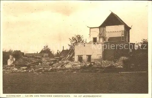 Doetinchem Prinsterer Kweekschool Bombardement Kat. Doetinchem